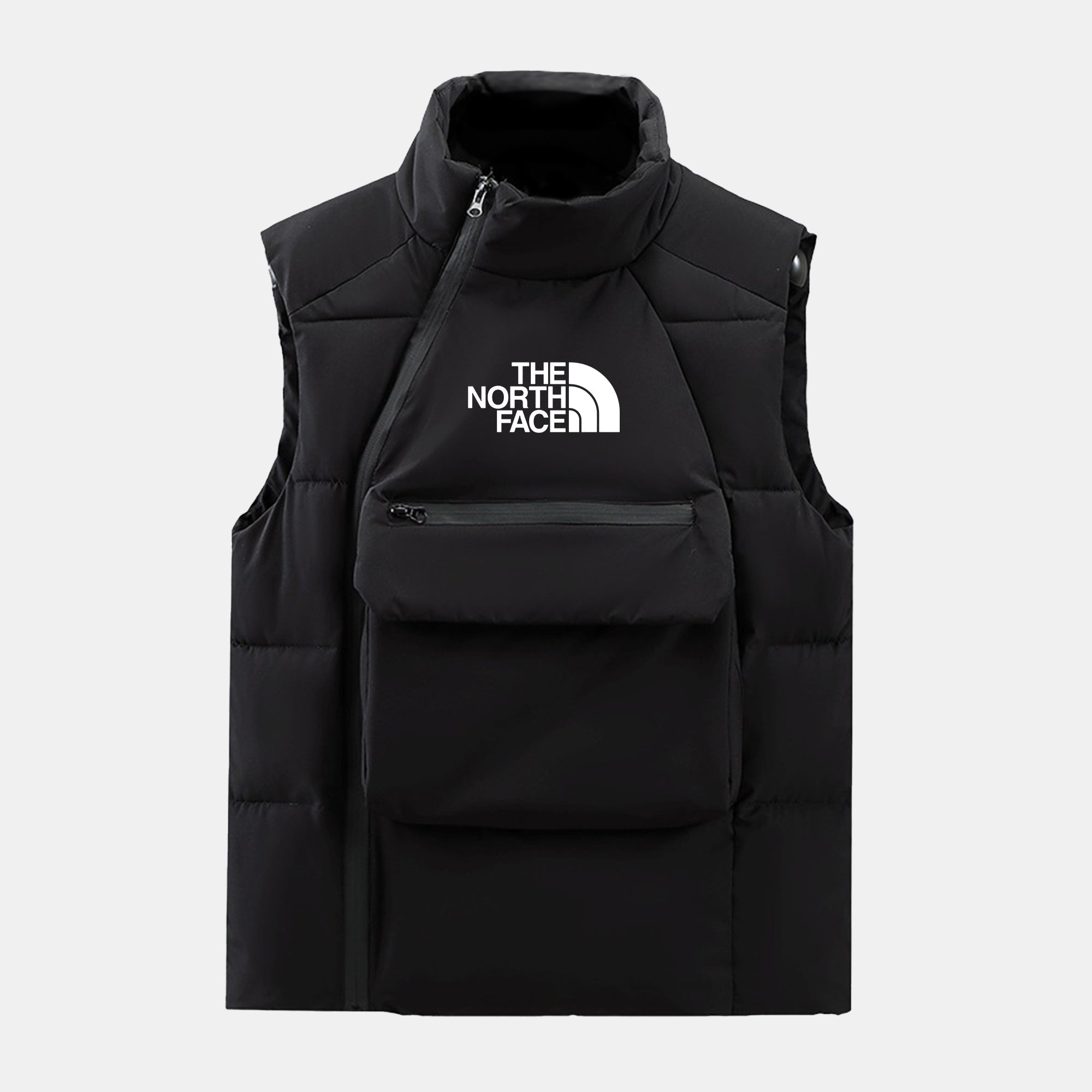 Pull en maille torsadée matelassée TNF en laine mélangée