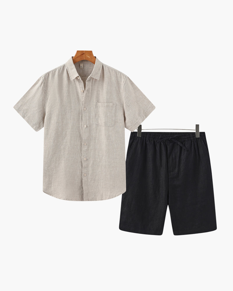 Ensemble en lin (short)