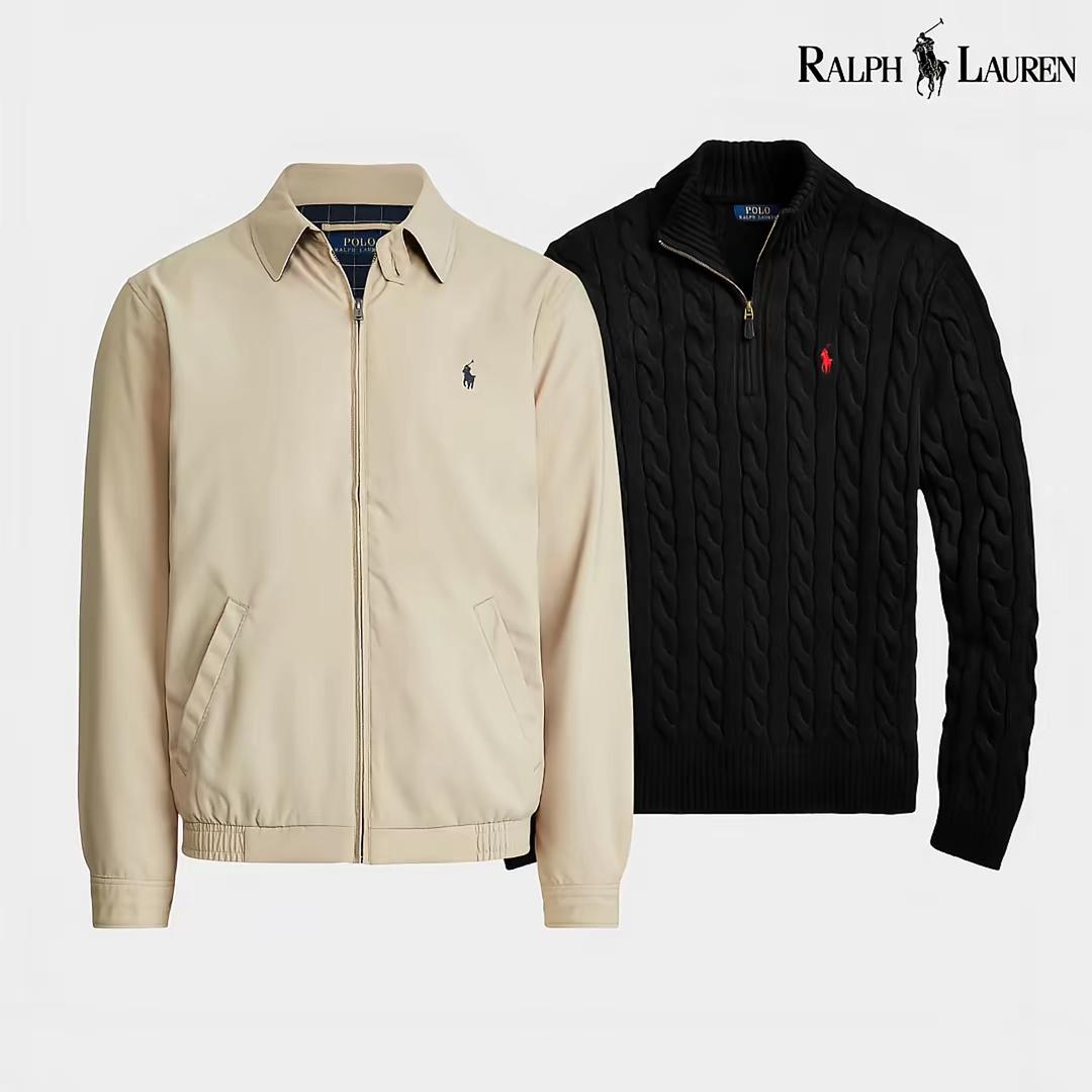Ensemble R&L : Blouson aviateur + Pull à col zippé offert