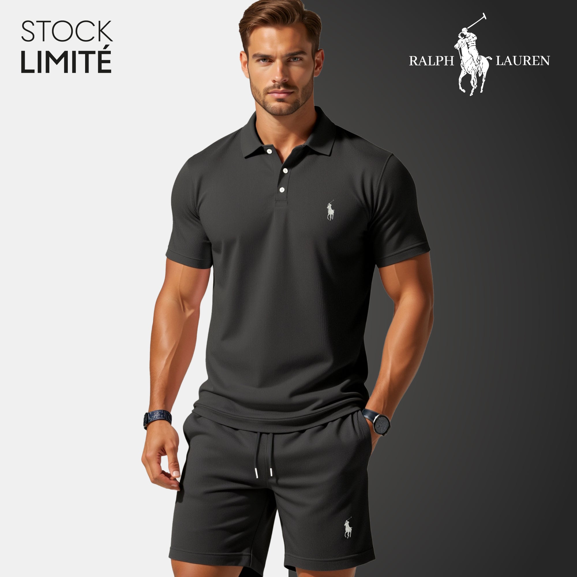 Ensemble polo et short RL pour homme | Édition limitée