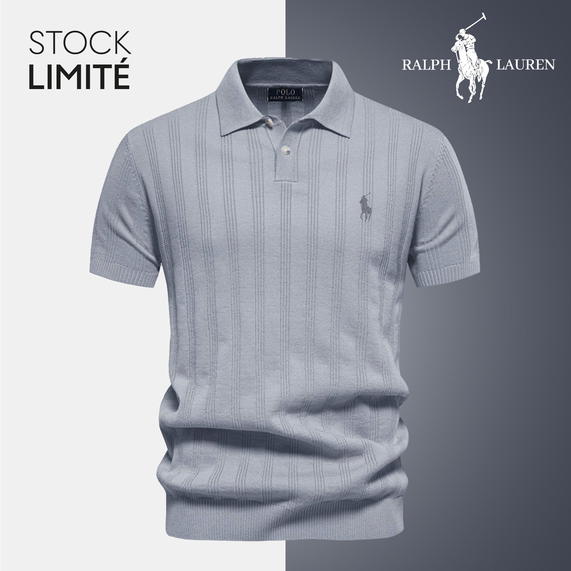 Polo en maille texturée pour homme RL
