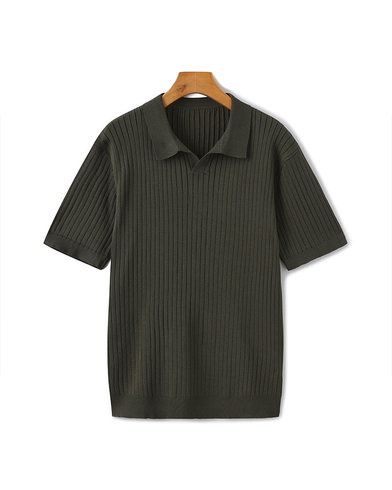 Polo côtelé de qualité supérieure