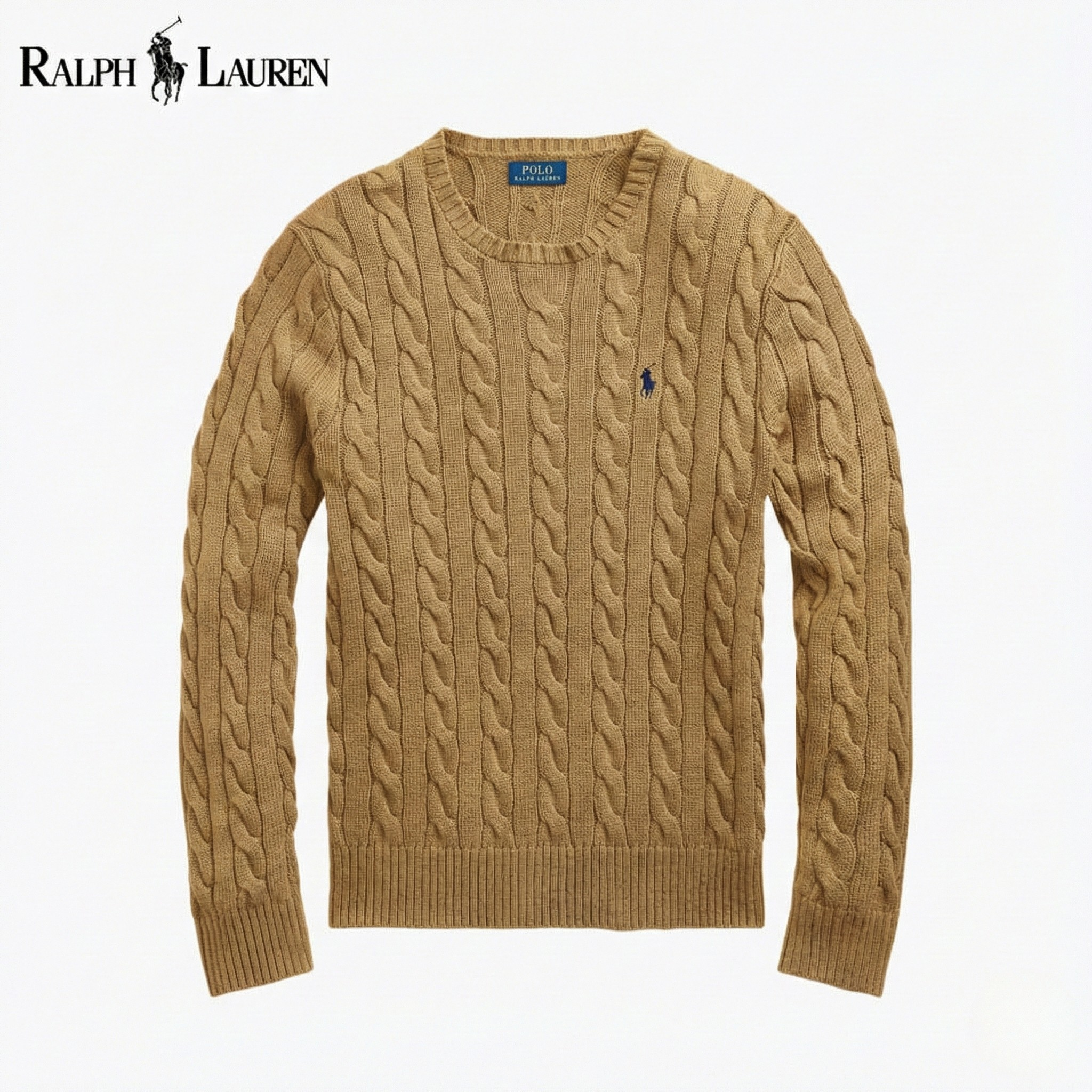 Pull en coton à torsades RL