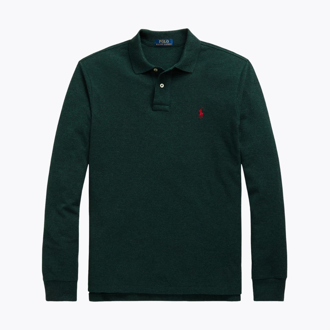 Polo à manches longues en maille RL