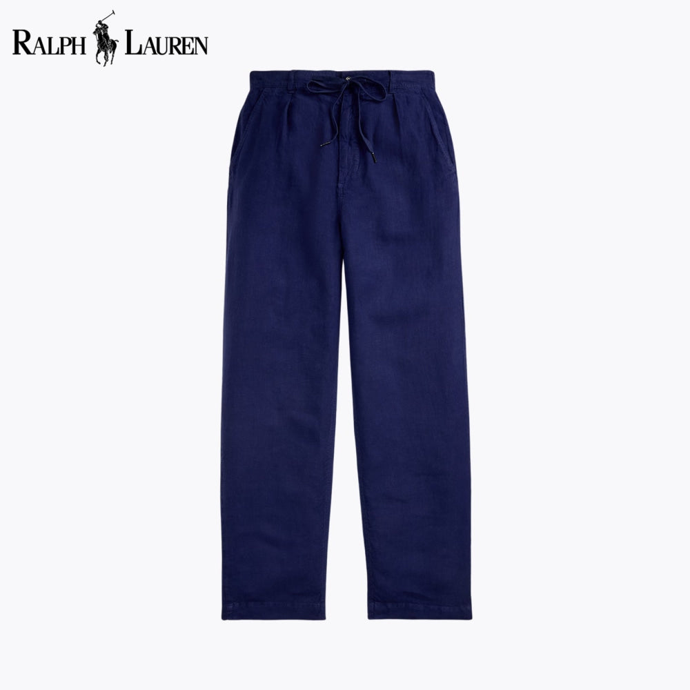 Pantalon en lin plissé coupe décontractée RL Lateef
