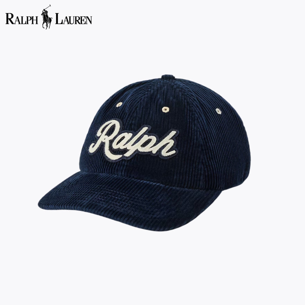Casquette en velours côtelé avec logo RL
