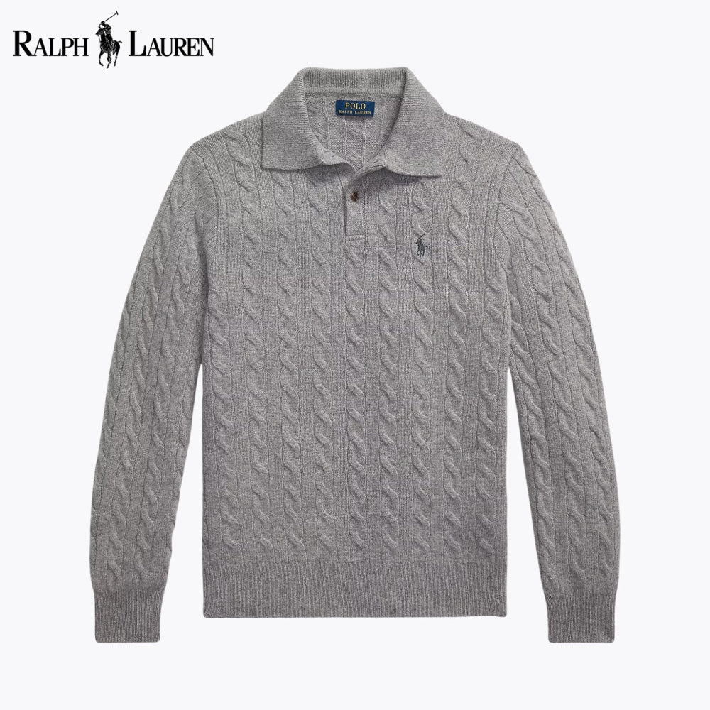Pull en laine et cachemire RL à torsades