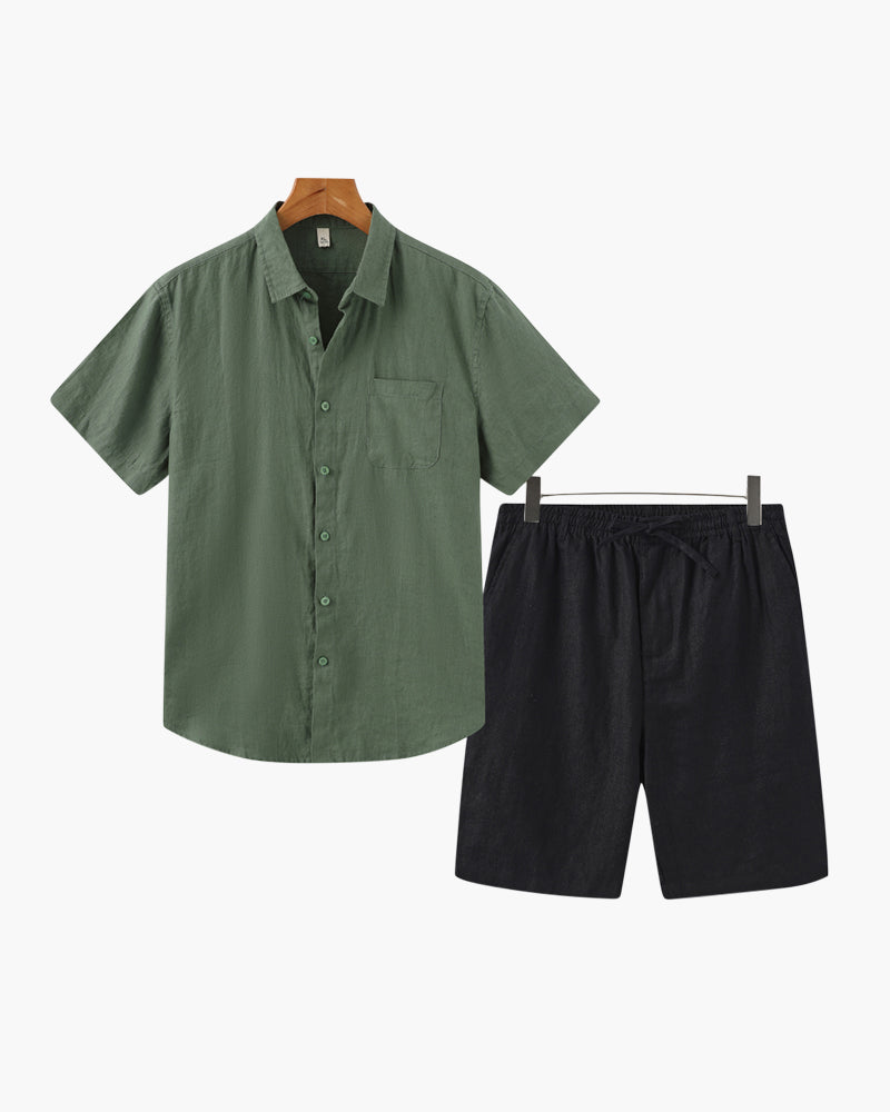 Ensemble en lin (short)