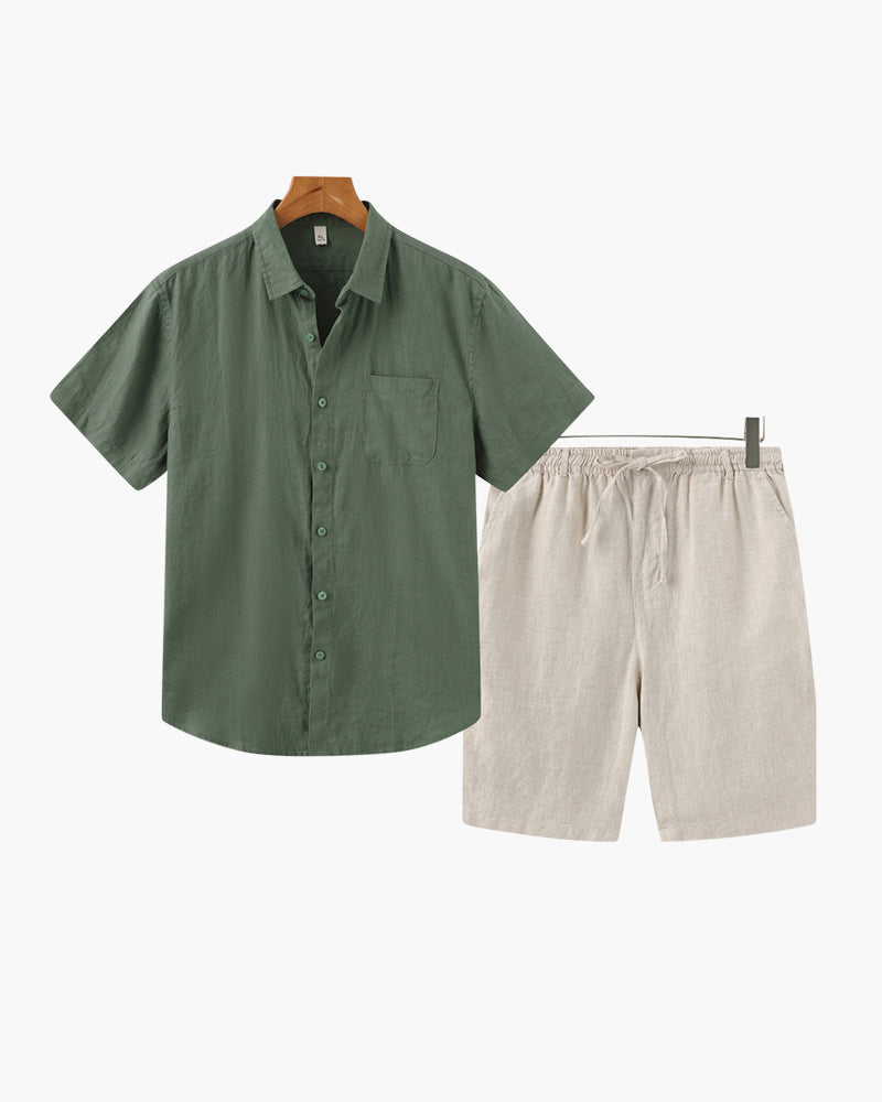 Ensemble en lin (short)