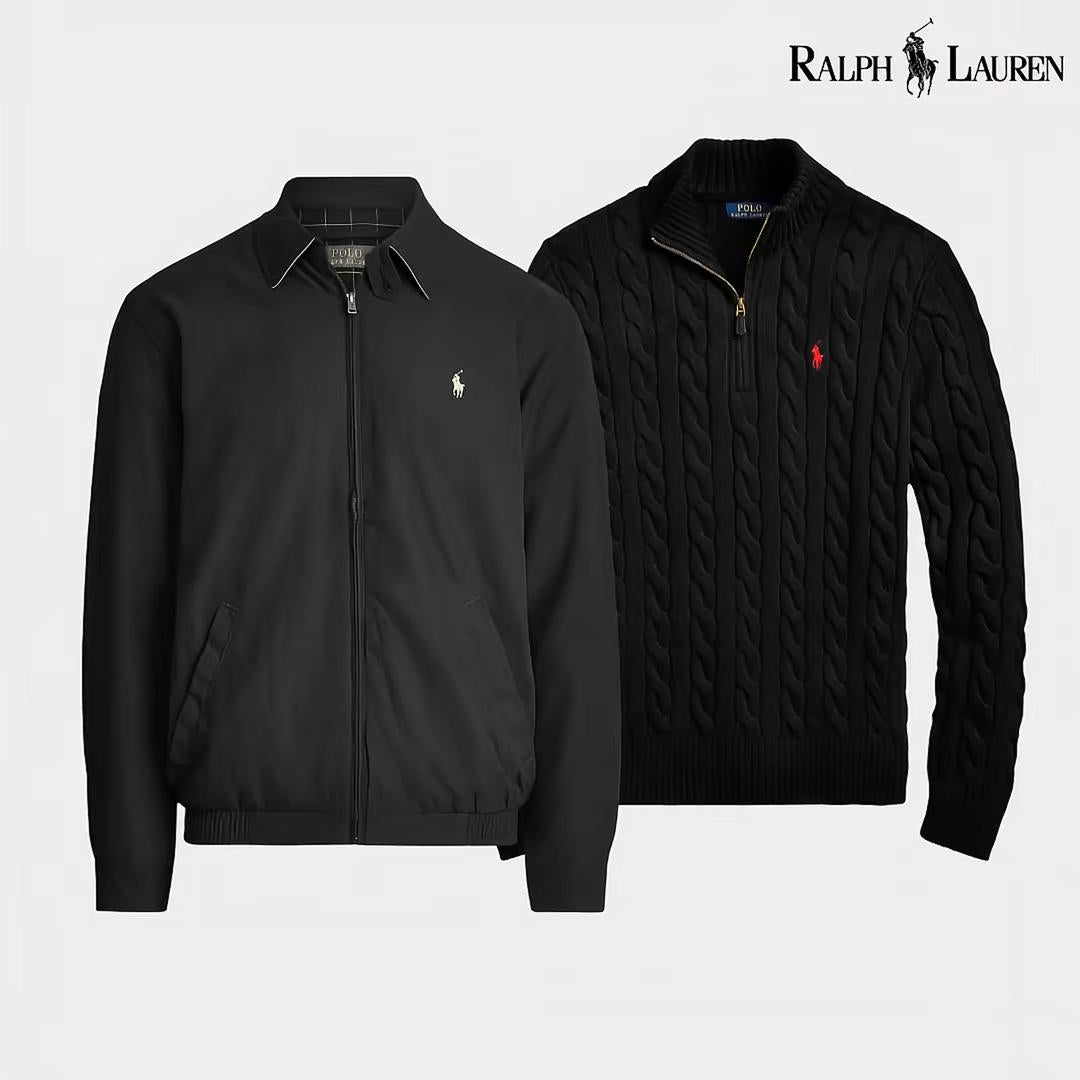 Ensemble R&L : Blouson aviateur + Pull à col zippé offert