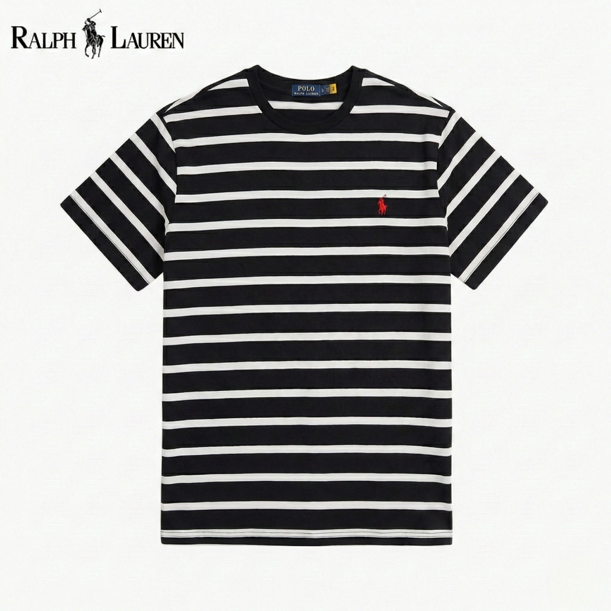 T-shirt rayé RL à col rond