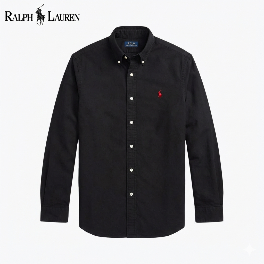 Chemise Oxford teinte en pièce RL coupe slim