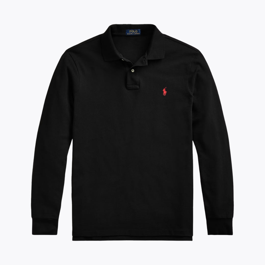 Polo à manches longues en maille RL
