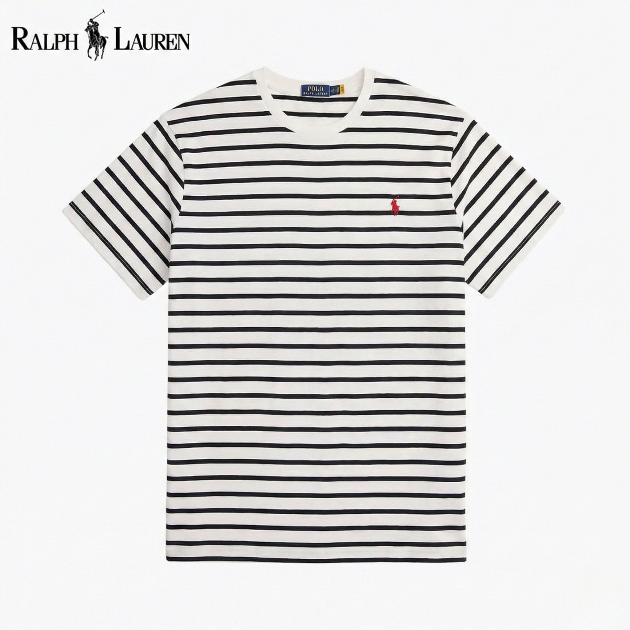 T-shirt rayé RL à col rond