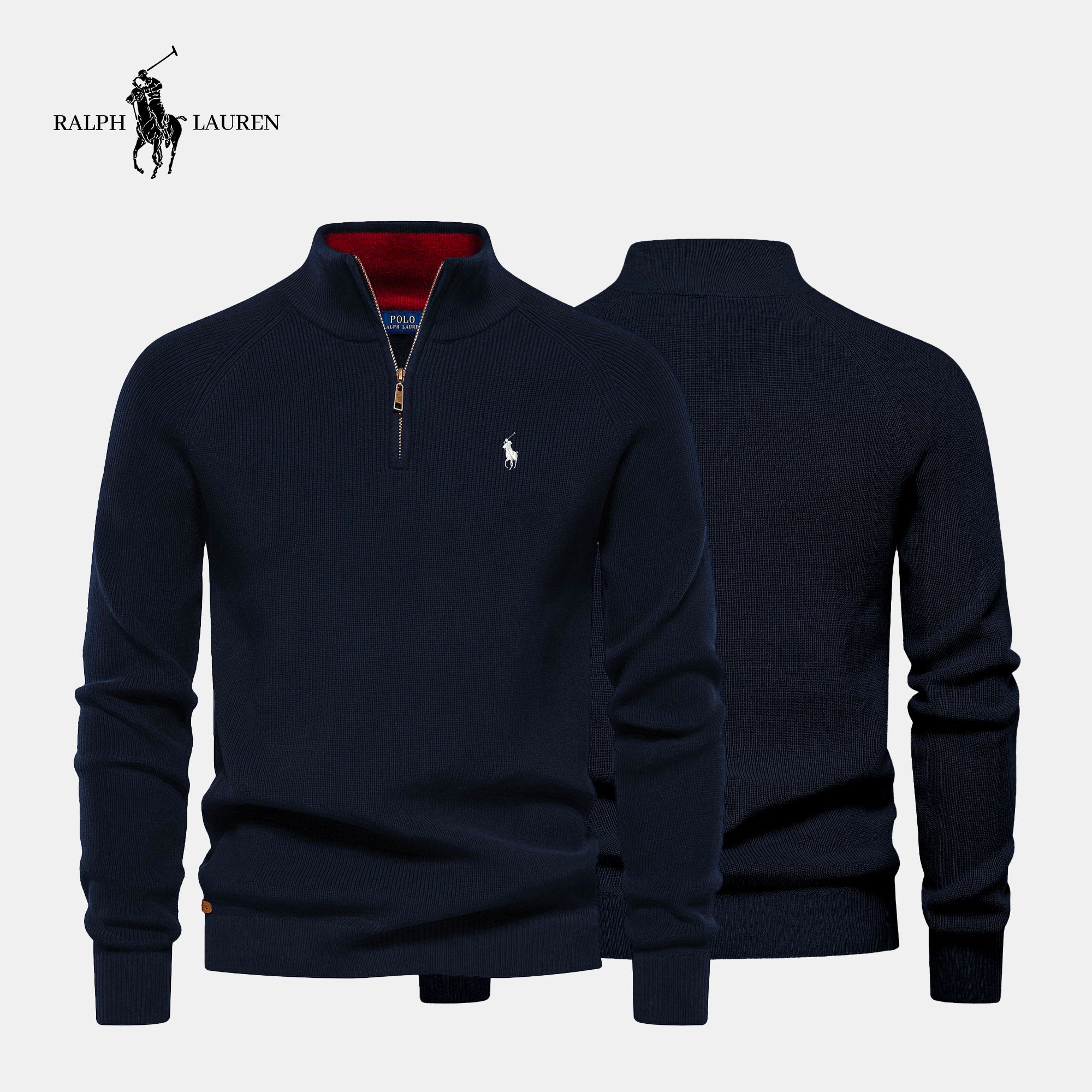 Pull à col zippé R&L + Montre offerte