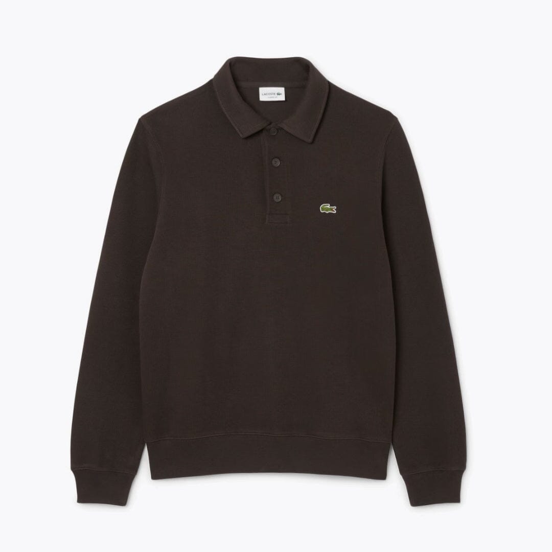 Sweat-shirt à col polo en coton côtelé LC