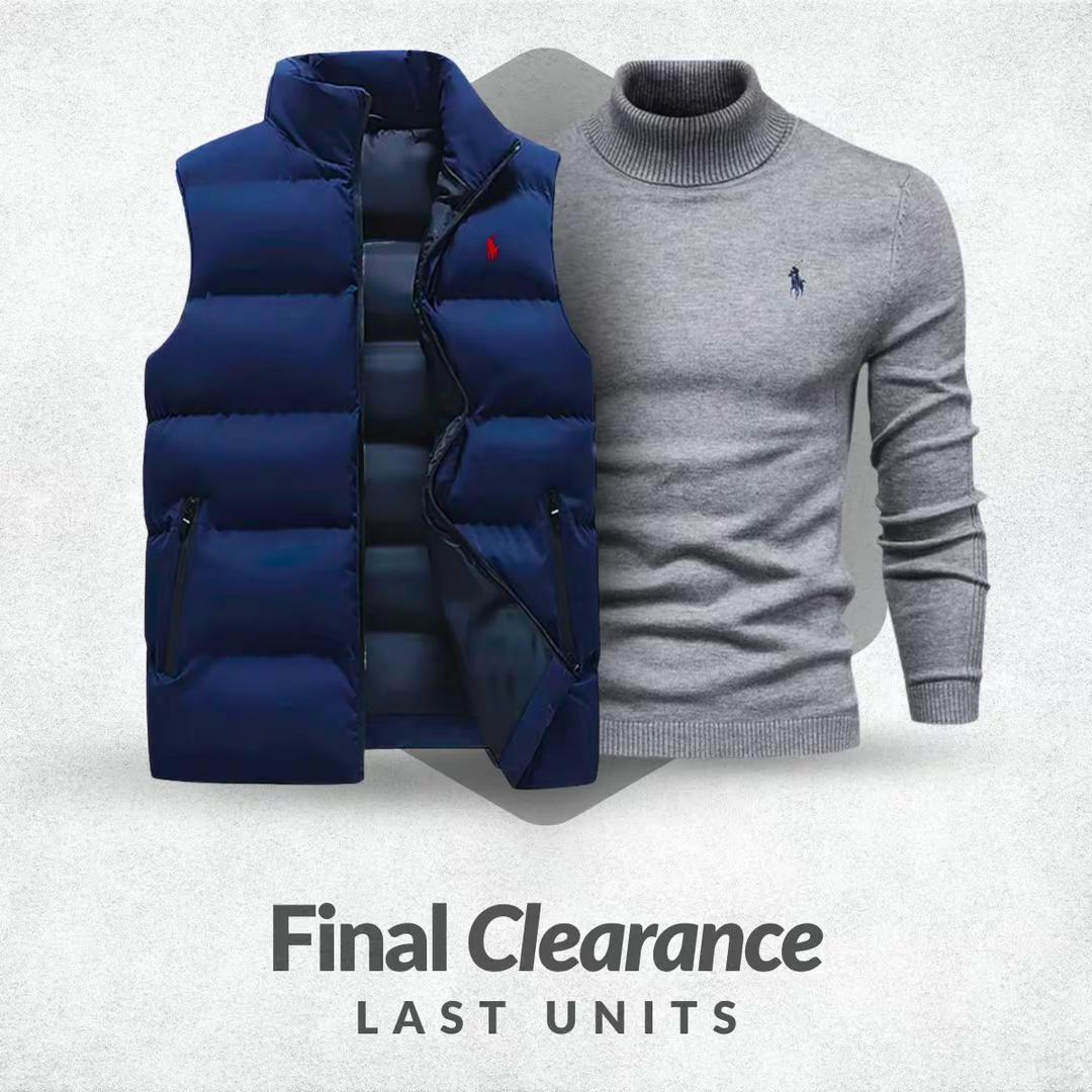 Gilet RL + Pull gratuit (DÉSTOCKAGE)