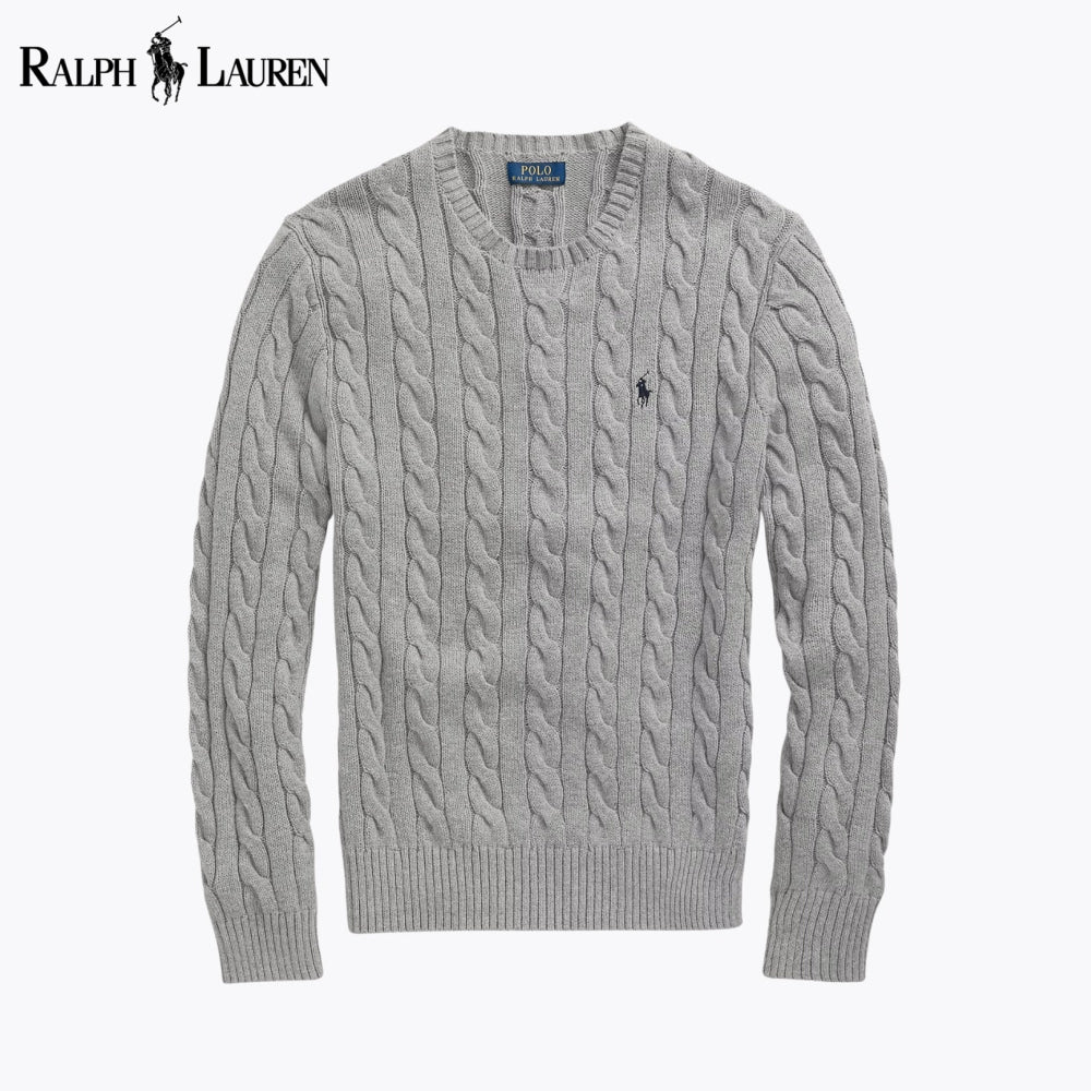 Pull en coton à torsades RL