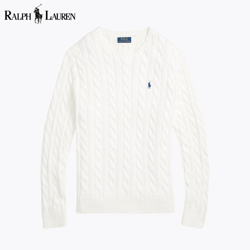 Pull en coton à torsades RL