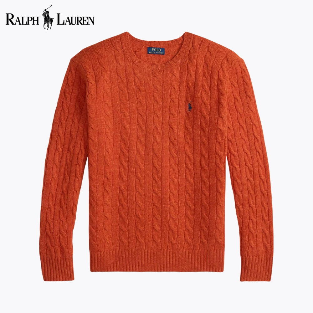 Pull en laine et cachemire à torsades RL