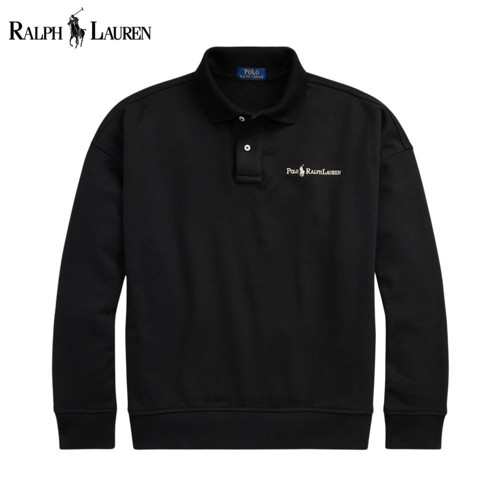 Sweat-shirt à col avec logo RL
