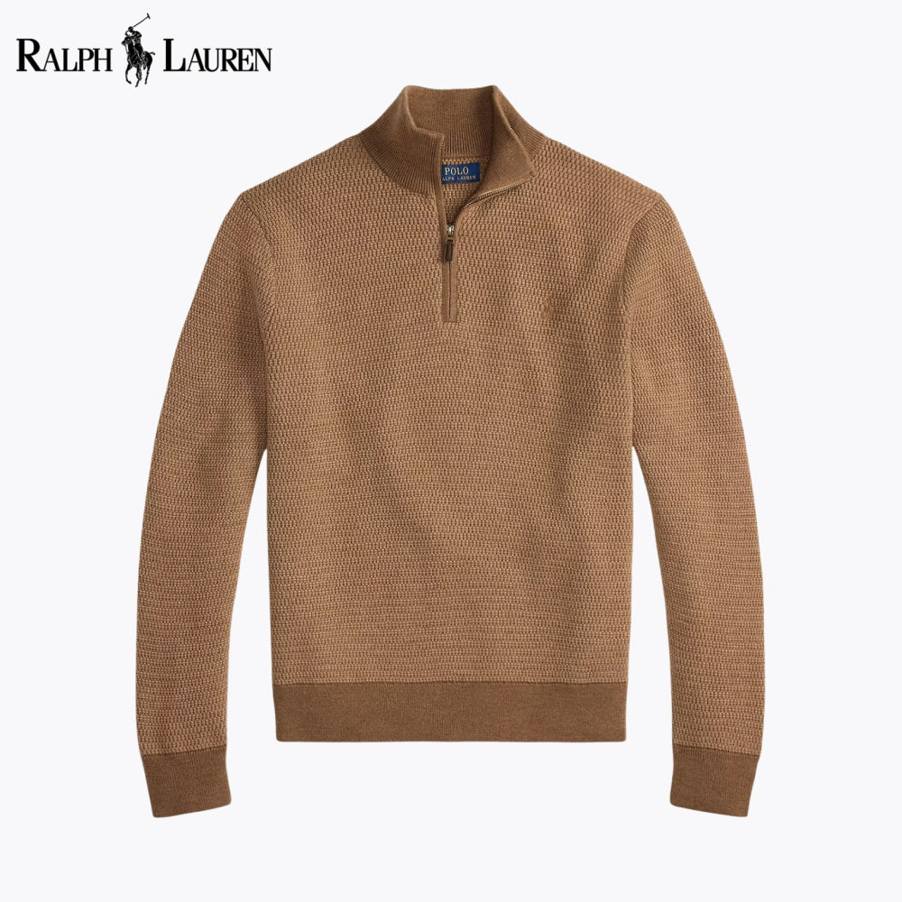 Pull RL en laine lavable à quart de zip