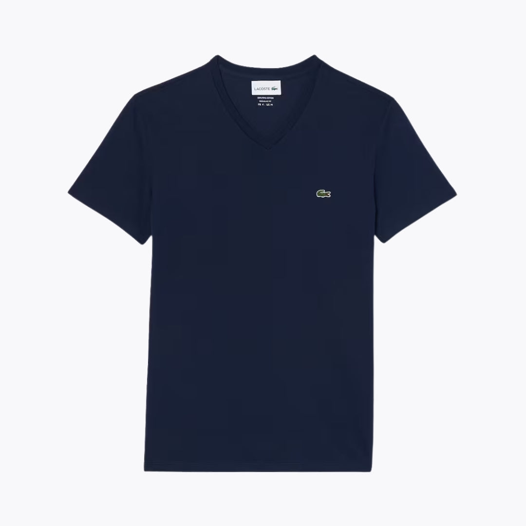 T-shirt léger en coton Pima à col en V LC